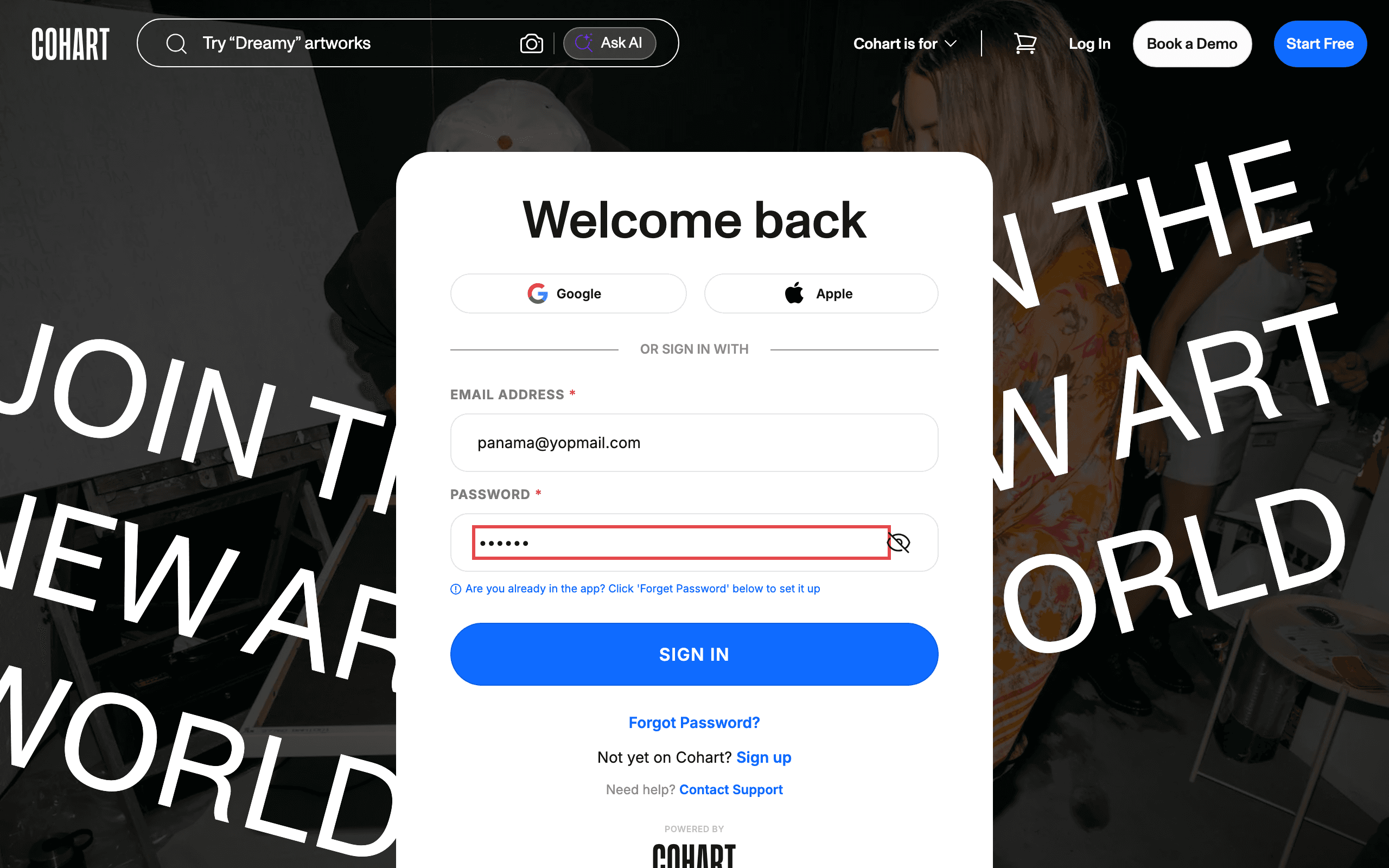 Enter your password
