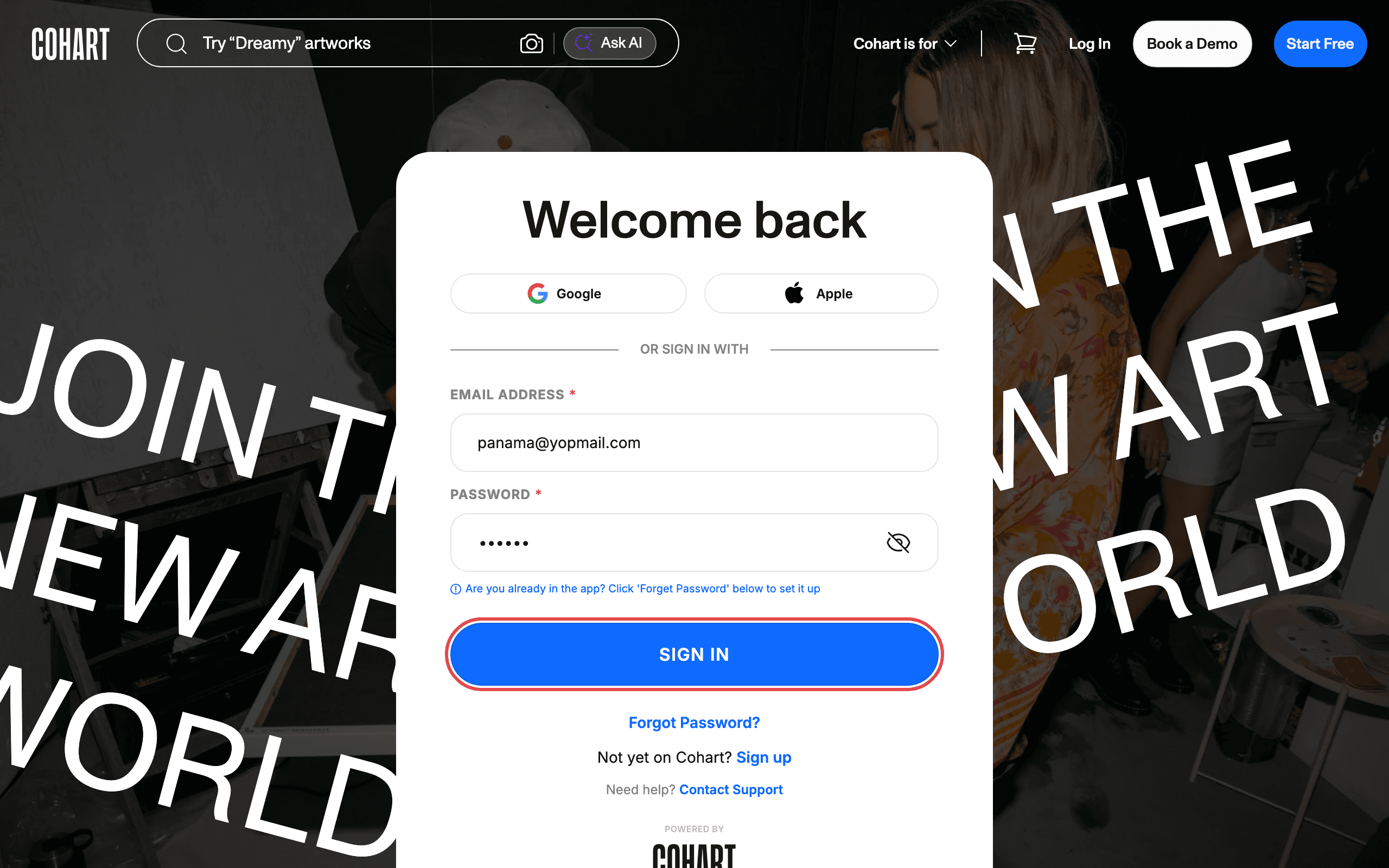 Click SIGN IN