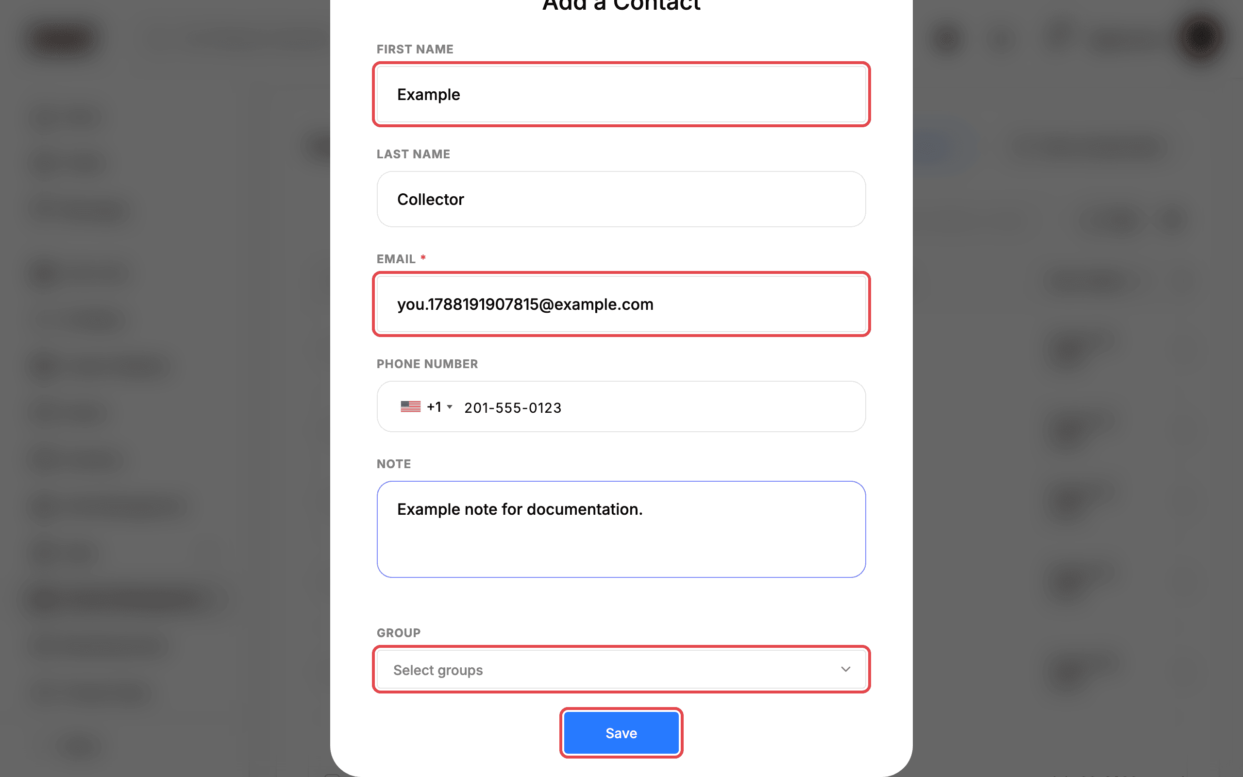 Add a note and click Save