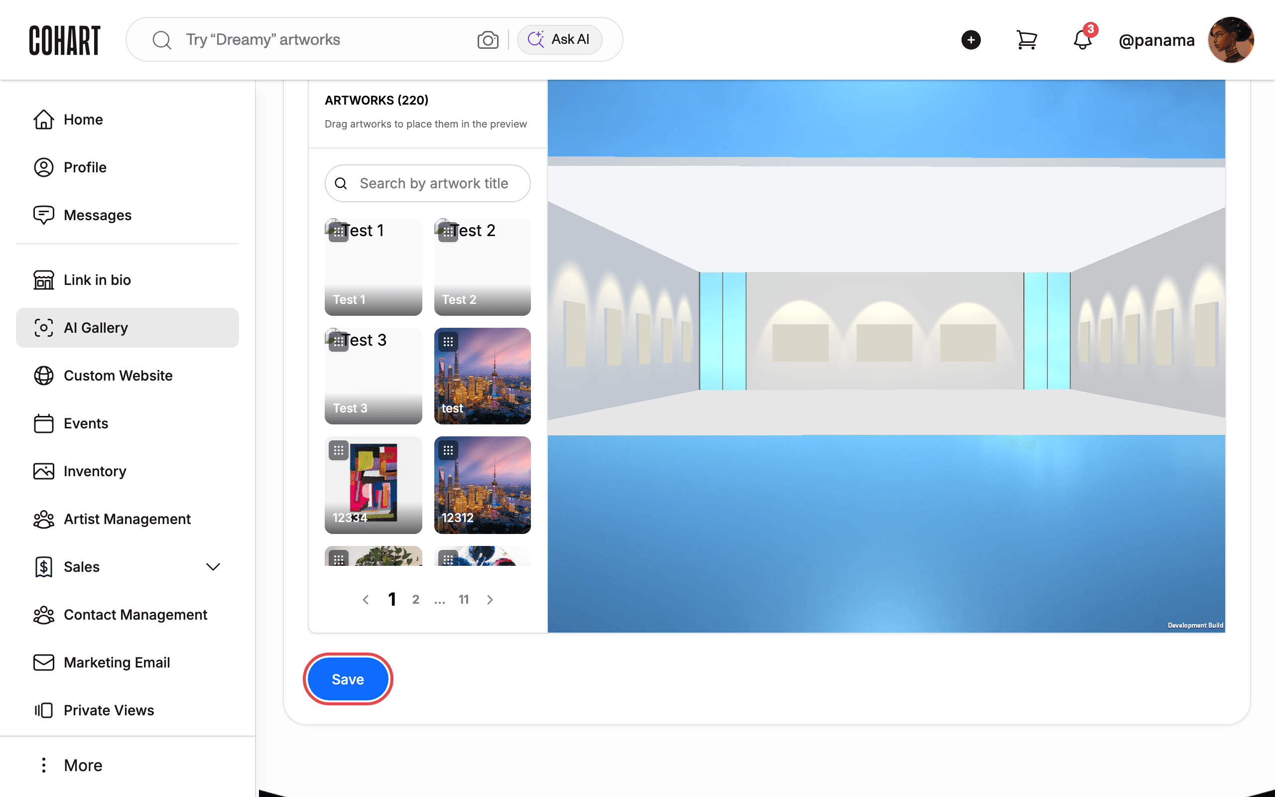 Save your AI gallery